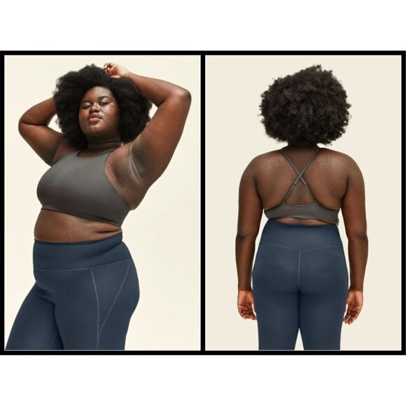 💕GIRLFRIEND COLLECTIVE💕 Topanga Bra ~ Moon Charcoal Gray Dark Gray XXL NWT - Picture 2 of 14